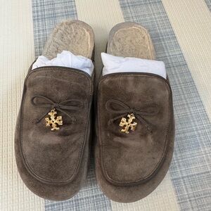 Tory Burch mules - winter green suede